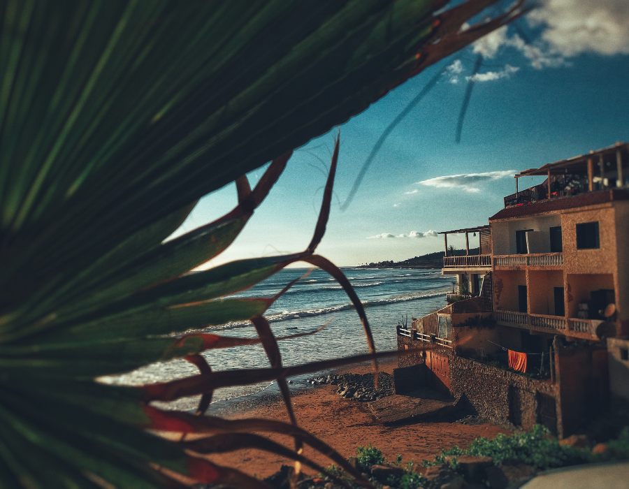 taghazout coast view and house