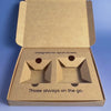 Open Rinsed™ gift box showing the two slots for the bar and the travel case
